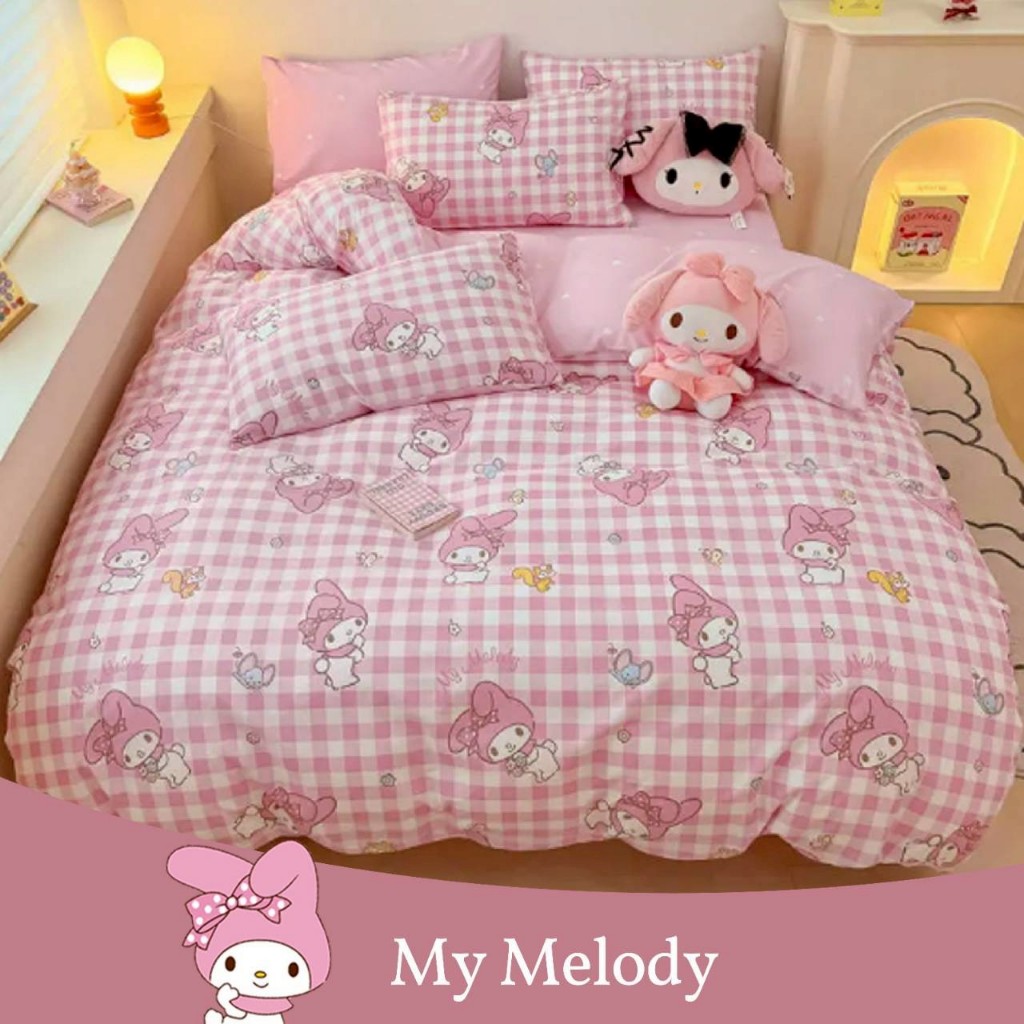 Sprei Set Katun Esra Motif My Melody Pink