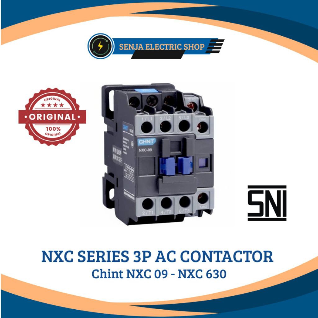 KONTAKTOR CONTACTOR CHINT 3P NXC SERIES NXC-330 NXC-400 NXC-500 NXC-630 220V 2NO+2NC CHINT