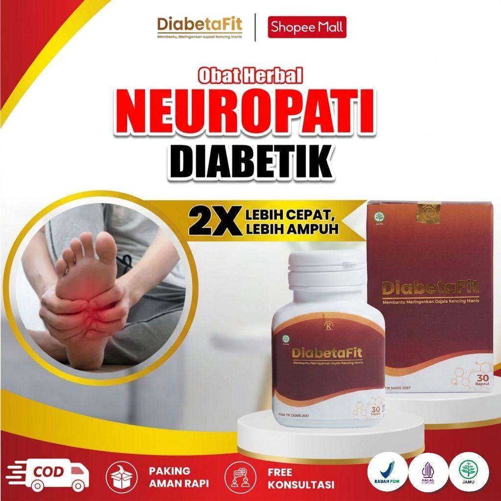Diabetafit - Obat Herbal Untuk Mengatasi Neuropati Diabetik isi 30 Kapsul