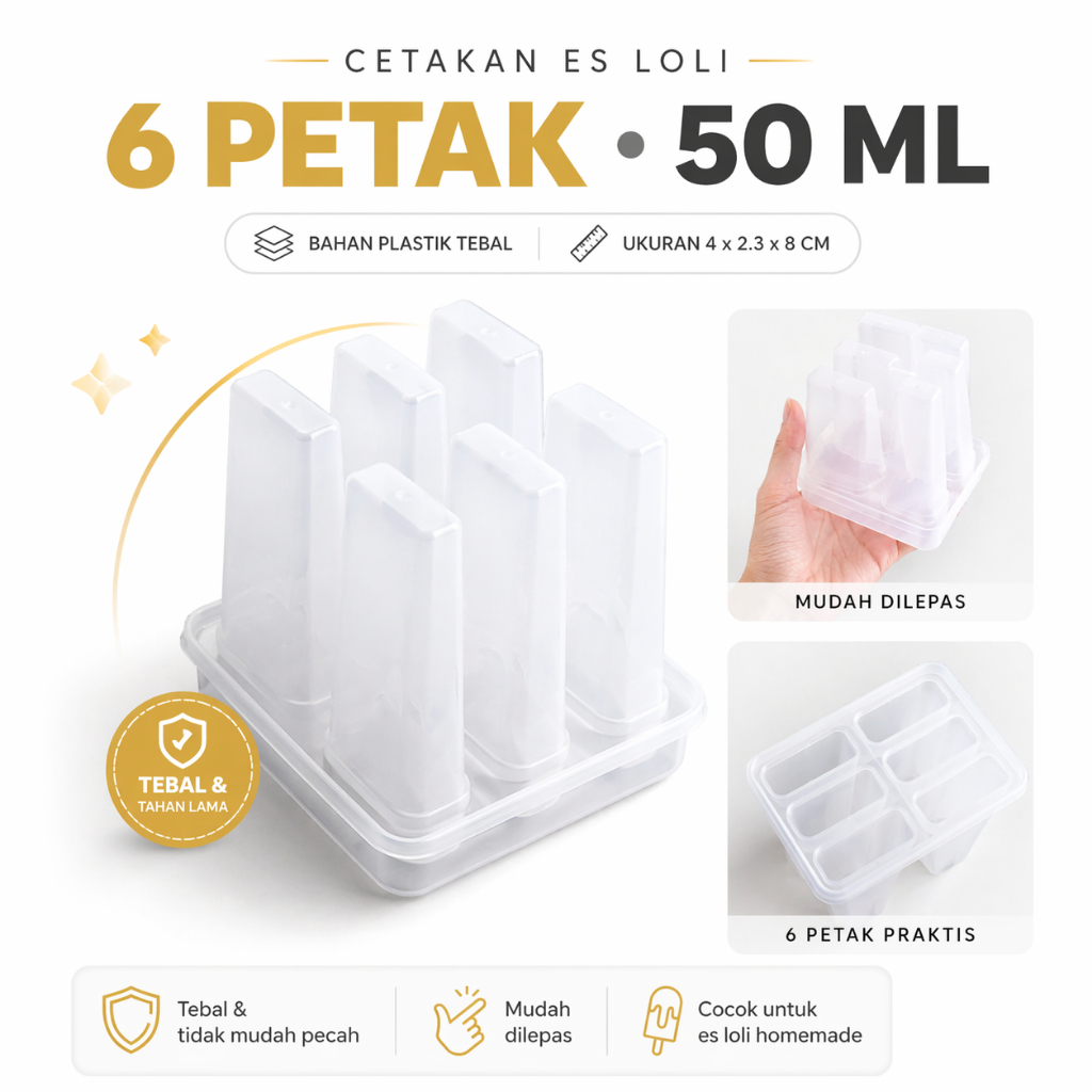 Cetakan Es Krim Kotak -  Cetakan Jelly - Cetakan Es Cream gambar cetakan es stik -  Jual Cetakan Es