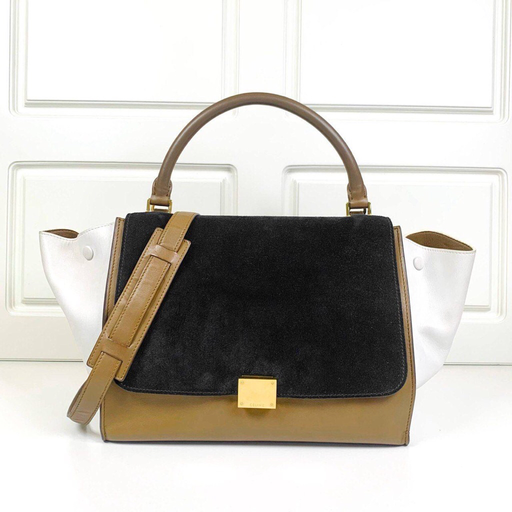 (PRELOVED) Celine Trapeze Tricolor Large GHW