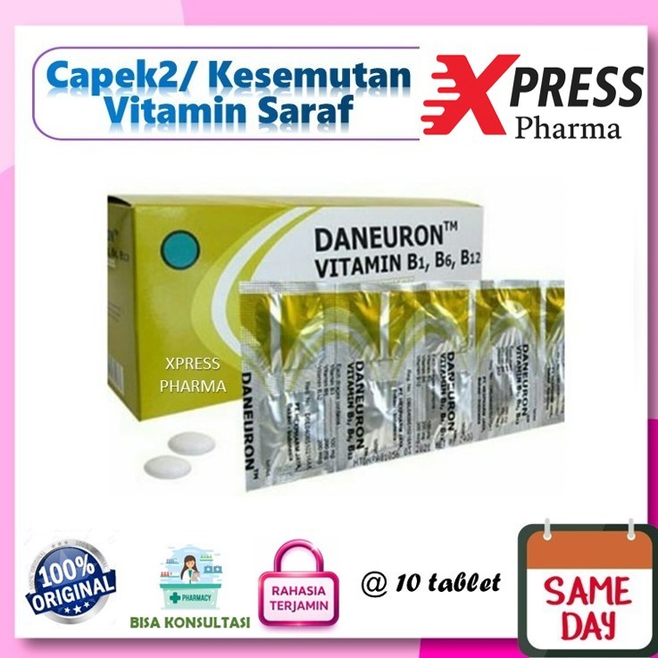 XPRESS  STRIP Daneuron Vitamin B nyeri capek - capek Linu Komplek Zh