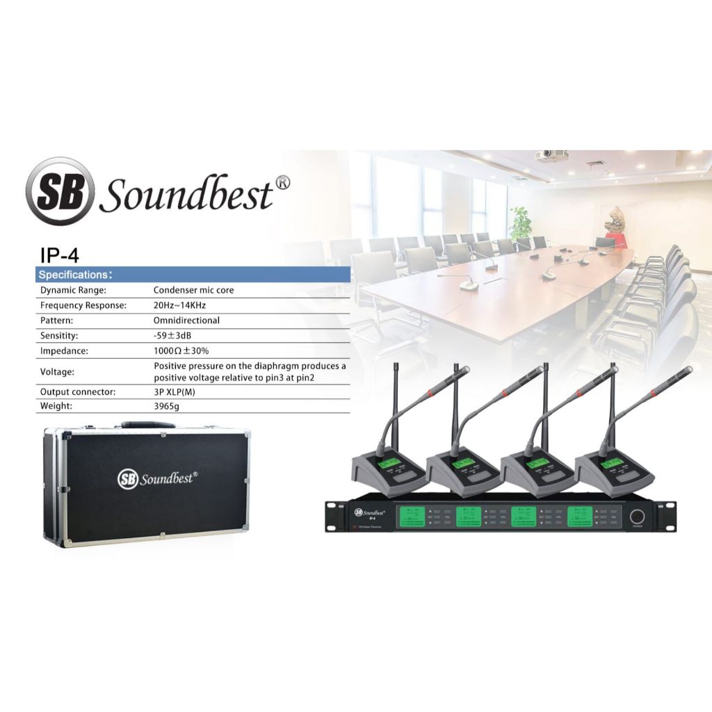 MIC MEJA CONFERENCE SOUNDBEST isi 4 atau isi 8 - IP4 / IP 4 / IP8 / IP 8 - ORIGINAL