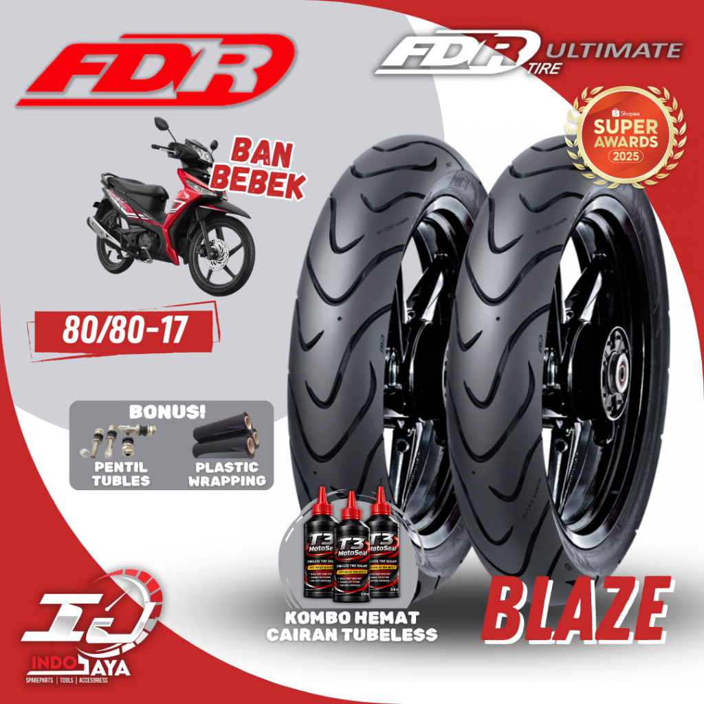 [READY COD] BAN FDR BLAZE RING 17 ( 80/80-17 ) BAN FDR TUBELESS BLAZE TUBLES RING 17 / BAN FDR TUBLE
