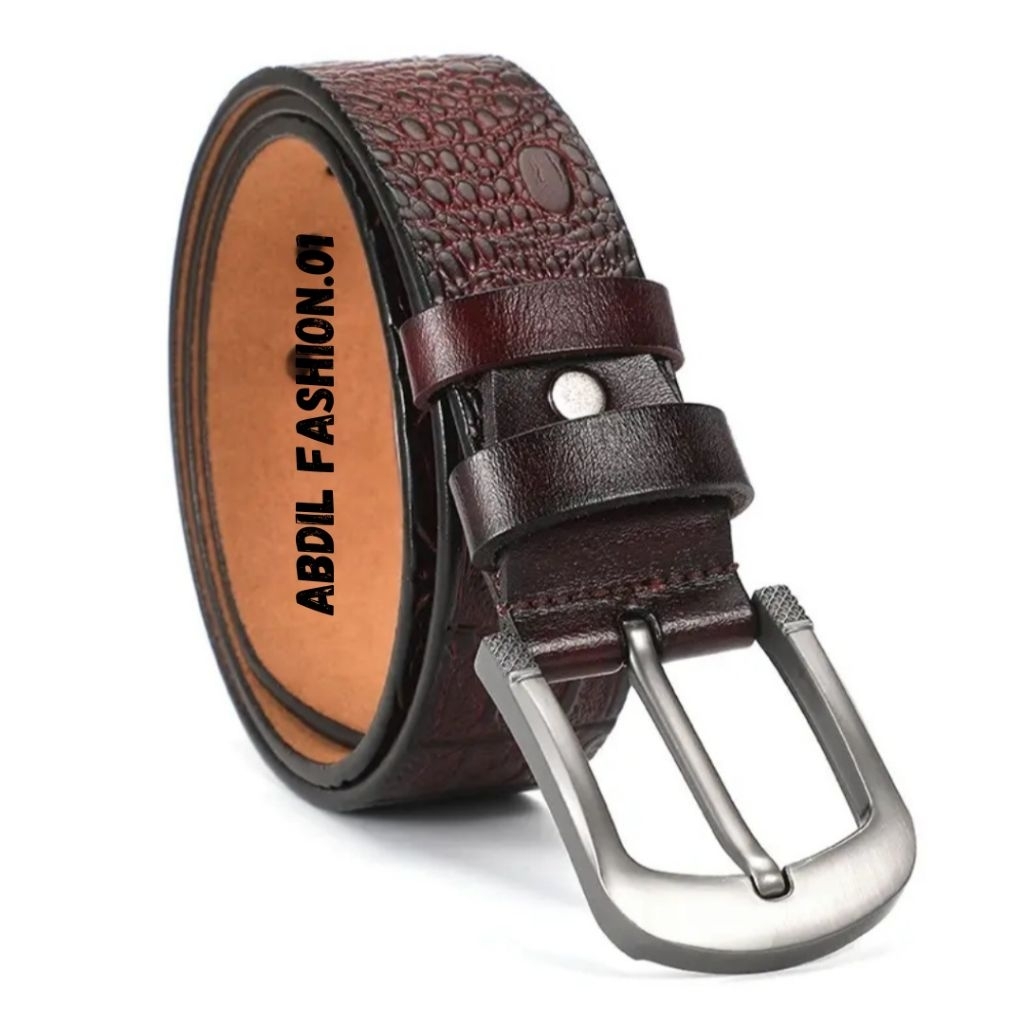 MOTIF BUAYA-Sabuk Fashion Kulit Pria Belt Kasual Mewah Ikat Pinggang Kulit PU lelaki dewasa