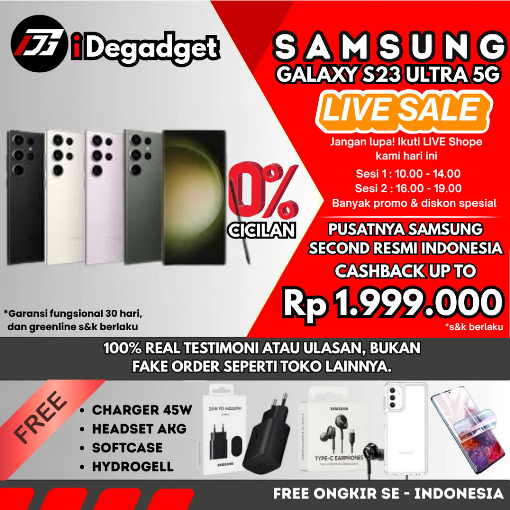 Samsung Galaxy S23 ULTRA 5G 1TB | S23+ Plus 512GB 256GB 128GB | SEIN Second Resmi