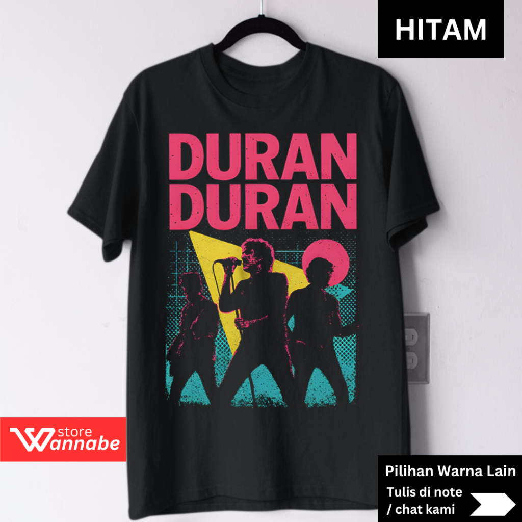 Kaos Band Duran Duran Retro 80s Graphic – Kaos Band New Wave Vintage – Sablon DTF Premium Katun Comb