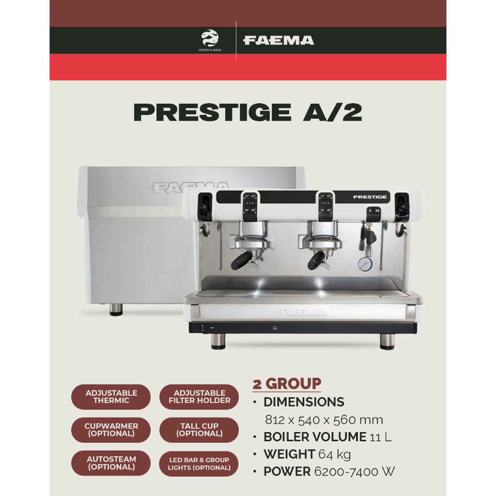 FAEMA PRESTIGE A/2 | Mesin Kopi - Mesin Espresso
