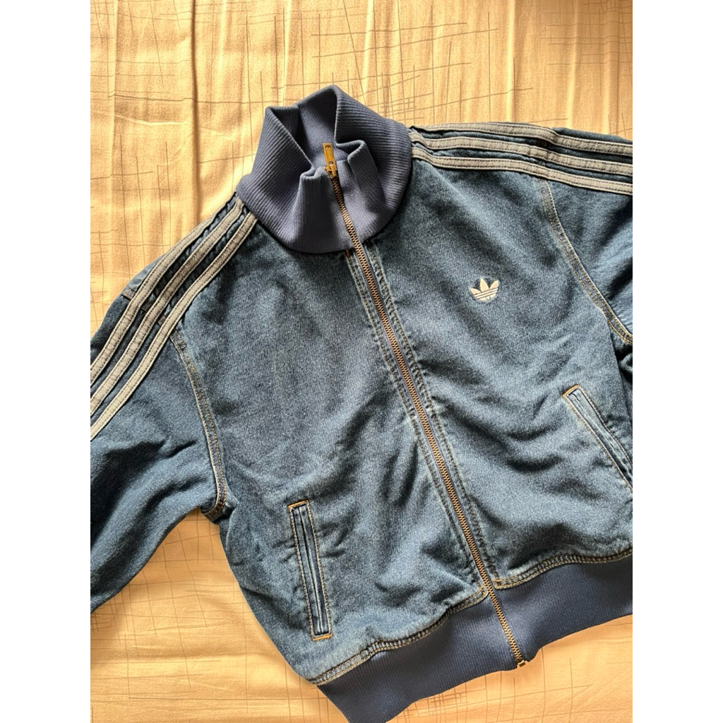 Adidas Firebird Track Top Denim Women (Size M) 100% ORIGINAL