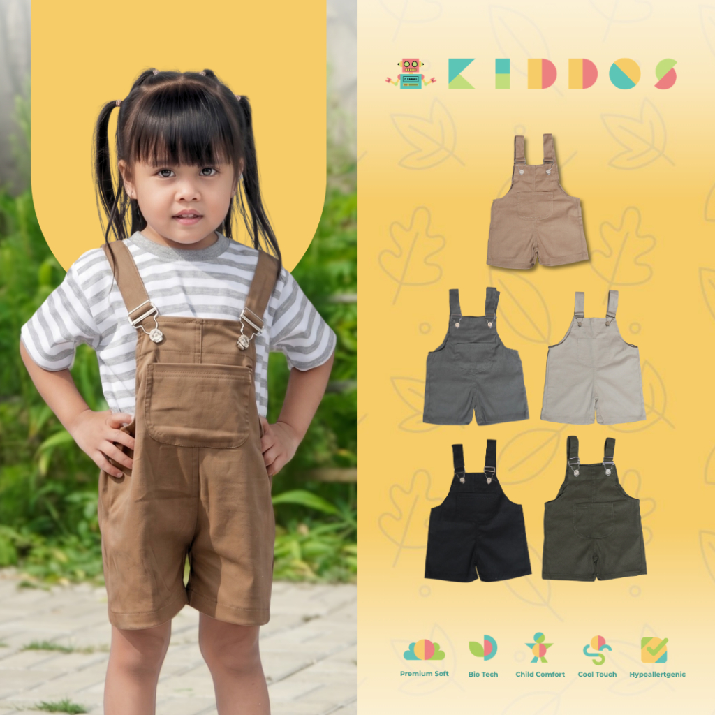 Overall Anak Chino Sora Unisex Baju Kodok Anak Laki Perempuan 6 Bulan - 4 Tahun Baju Kodok