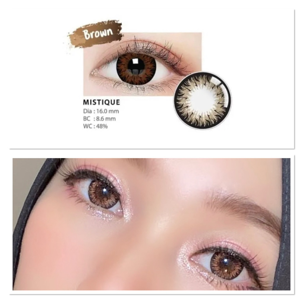 SOFTLENS MISTIQUE BROWN 16mm BIG EYES NORMAL