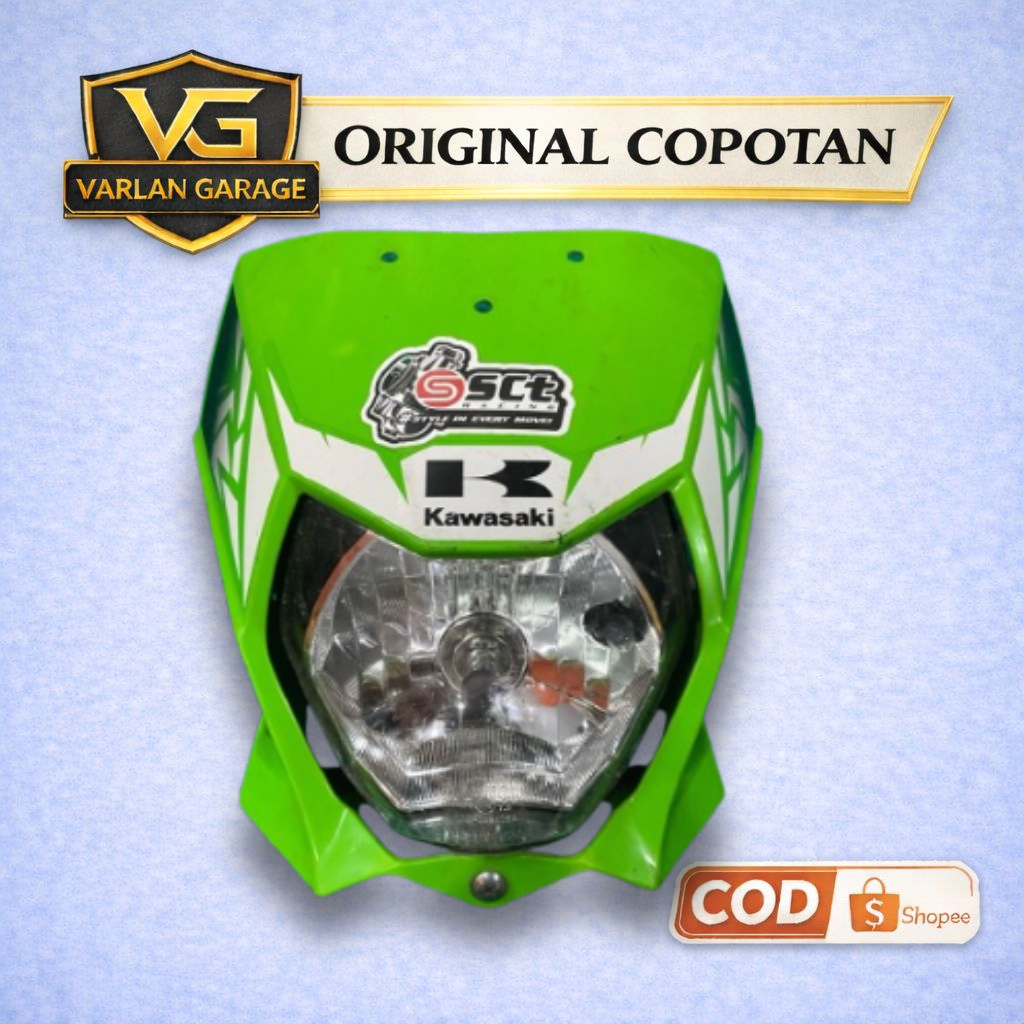 Headlamp klx150 Bf original copotan motor -Lampu depan klx bf original copotan motor