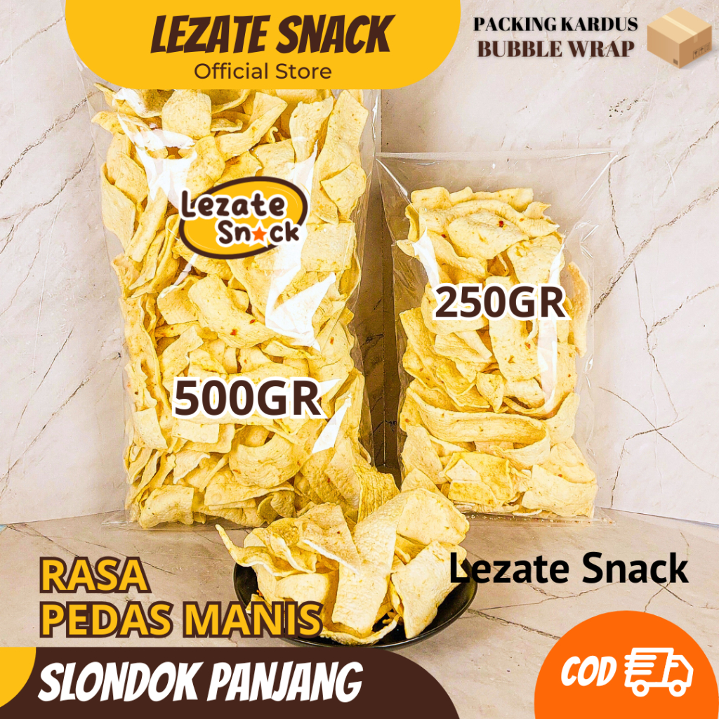 Slondok Bawang Jogja Panjang 500GR Kiloan Murah Renyah Enak / Slondok SIngkong Khas Magelang Lanting