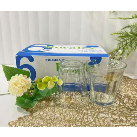 Royalex Gelas Kopi Kaca 200 ML RX-608 (Isi 6 pcs) / Cangkir Tempered Glass Tahan Panas Royalex 608