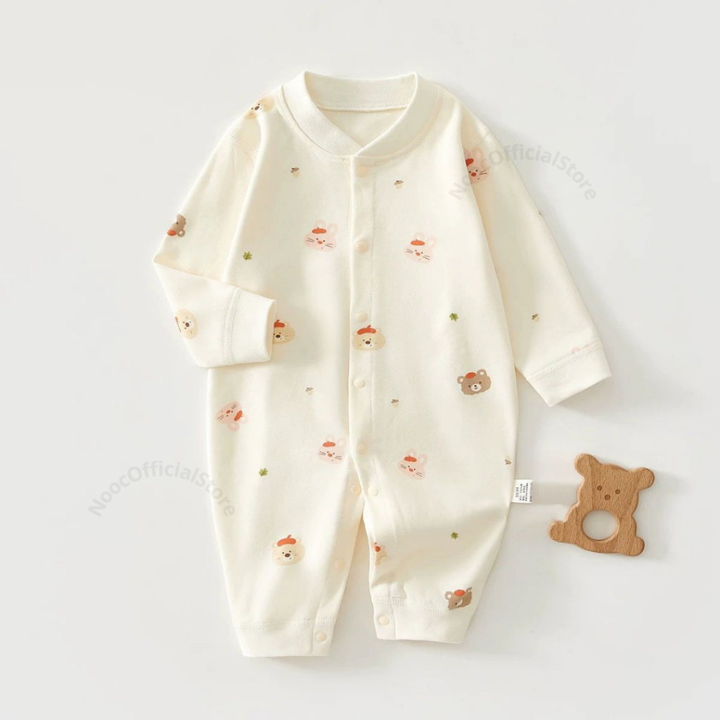 NOOC Sleepsuit Kancing Tengah Newborn | Baju Bayi Laki Laki dan Perempuan