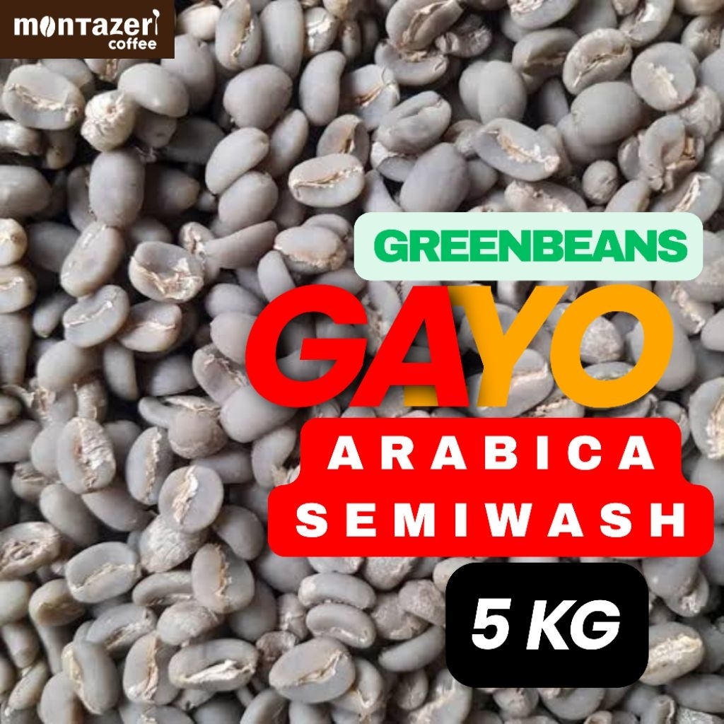 Kopi Gayo Arabika Semiwash 5kg Biji Kopi Mentah Green Bean Coffee Aceh Gayo High Quality Grade 1 Sin