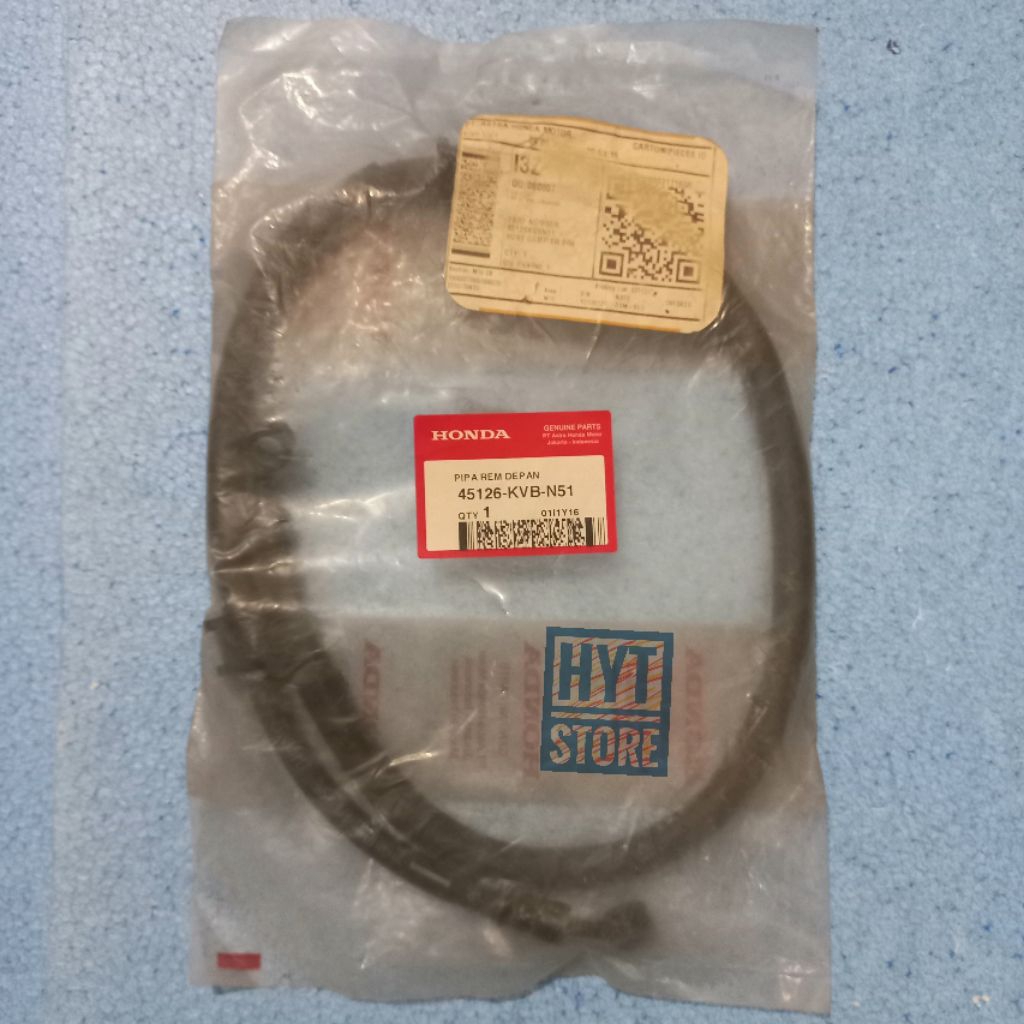 Hose Comp FR Brake 45126-KVB-N51 Kabel Selang Pipa Rem Cakram Depan Vario 110 Techno Karbu 45126KVBN
