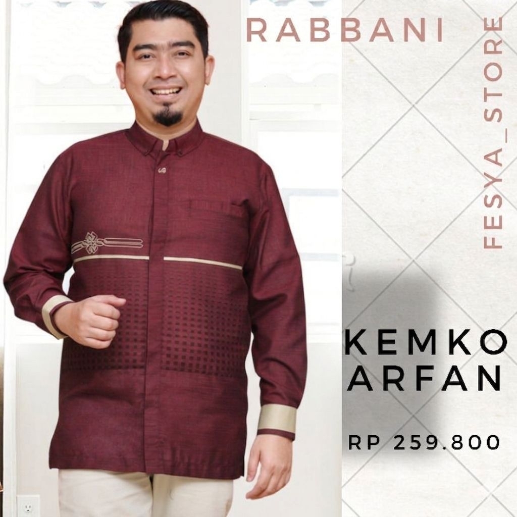 Rabbani Koko Kemko Arfan Mst Size S Maroon promo