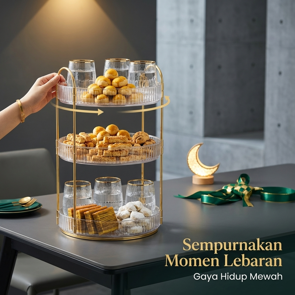 tempat aqua gelas estetik rak air mineral gelas gold Rak Aqua Gelas Estetik Rak Serbaguna Tempat Kos