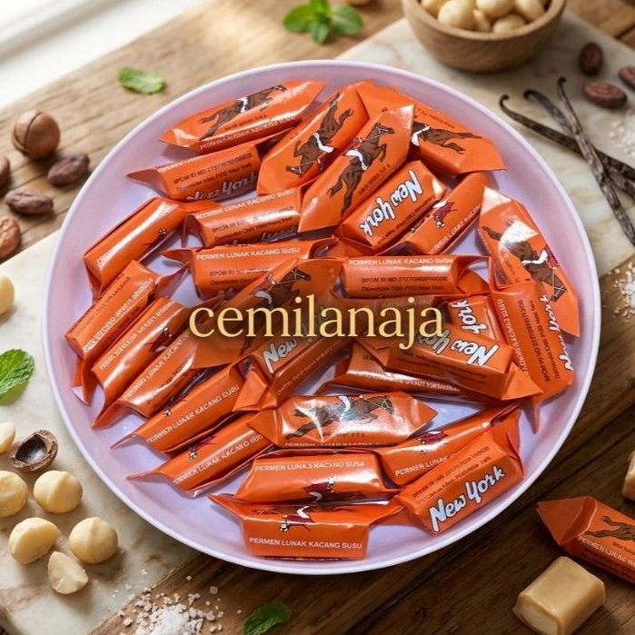 Promo permen susu nougat oren kacang Tanah New York permen Nogat jadul legendaris Murah
