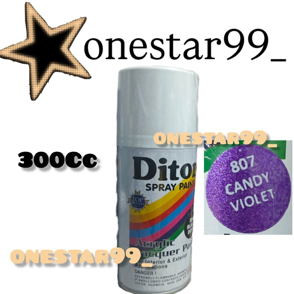 Pilok Pilox Pylox Cat Diton Candy Violet 807 Ungu Metalik Glossy Mengkilap Spray Paint 300cc