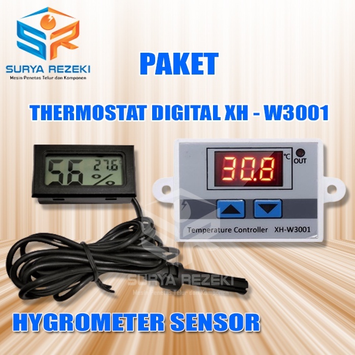 Paket Termostat Digital XH Dan Termometer Higrometer Digital mesin tetas telur full otomatis / penet