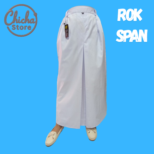 Rok Span Putih Panjang Polos SERAGAM SEKOLAH