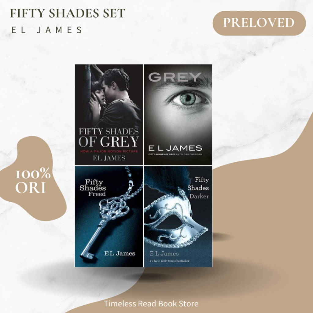 English Jual Buku Fifty Shades of Set Grey Karya El James Preloved Original Fifty Shades of Darker F
