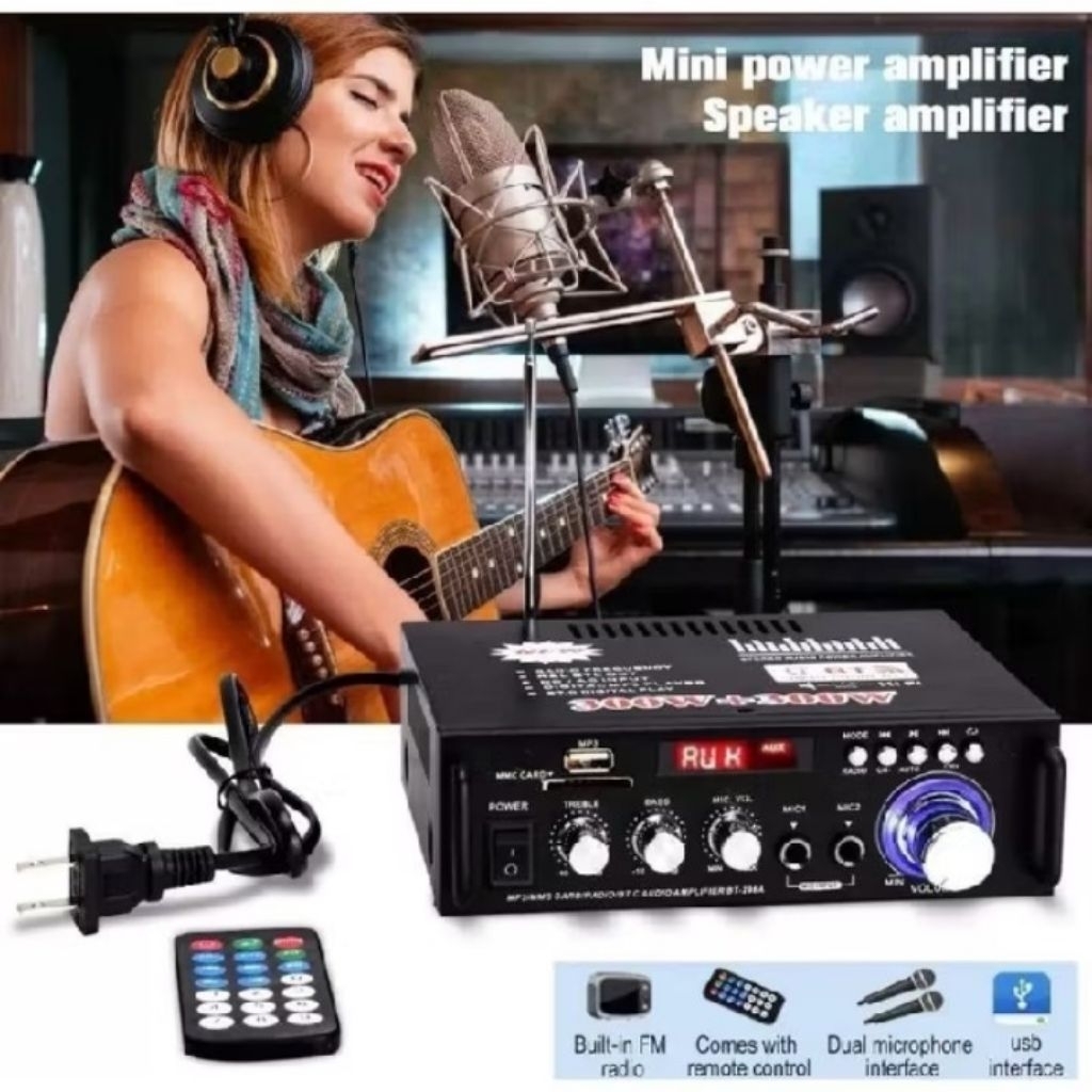 POWER AMPLIFIER BLUETOOTH FLECO TERBARU 2026 AMPLIFIER SUBWOOFER KARAOKE SUPER BASS