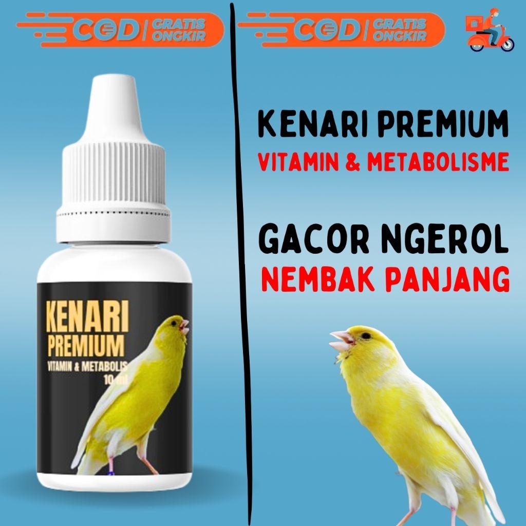 KENARI PREMIUM VITAMIN DAN METABOLISME BURUNG KICAU 10 ML - Vitamin burung kenari premium gacor nger