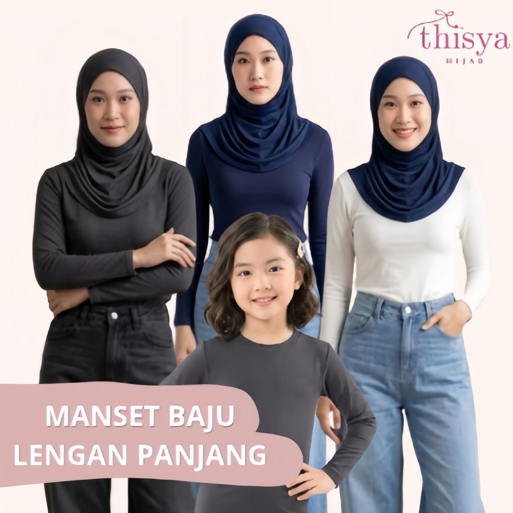 manset baju lengan panjang remaja dan anak anak