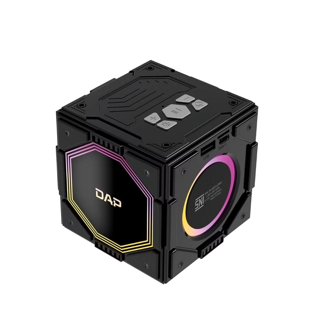 Dap Spiker Bluetooth D-Vy7/VY7N Karoke Free Mic 8 Inchi / Salon Aktif Portable Radio Fm Mp3 Super