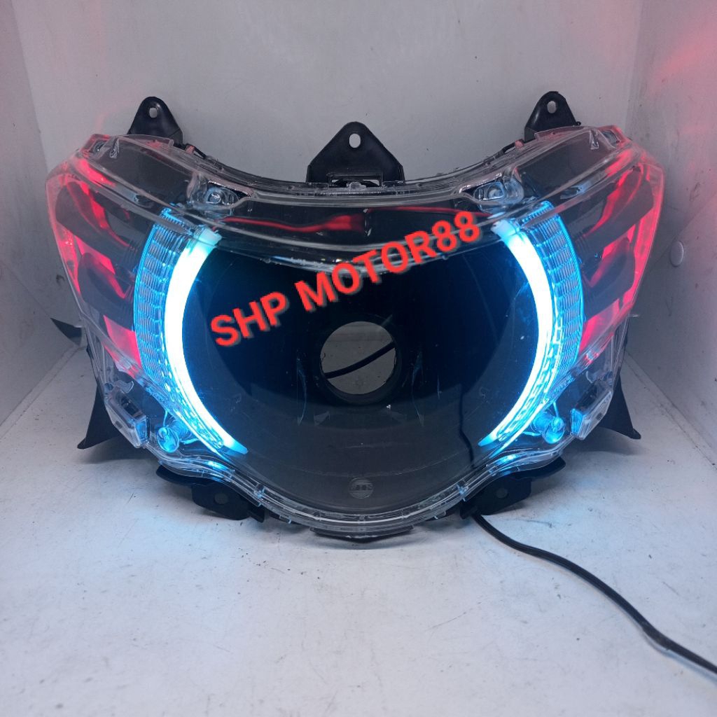 CUSTOM REFLEKTOR LAMPU DEPAN XEON GT 125 SOUL GT 115 BAHAN LAMPU H4 PLUS DOUBLE ALIS