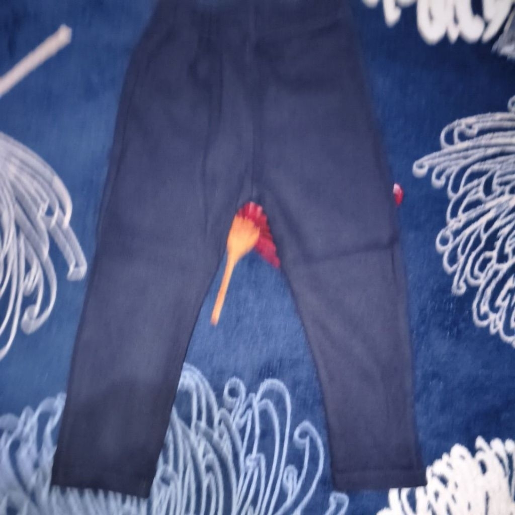 [Preloved] Celana Legging Anak Navy Bahan Rib Knit