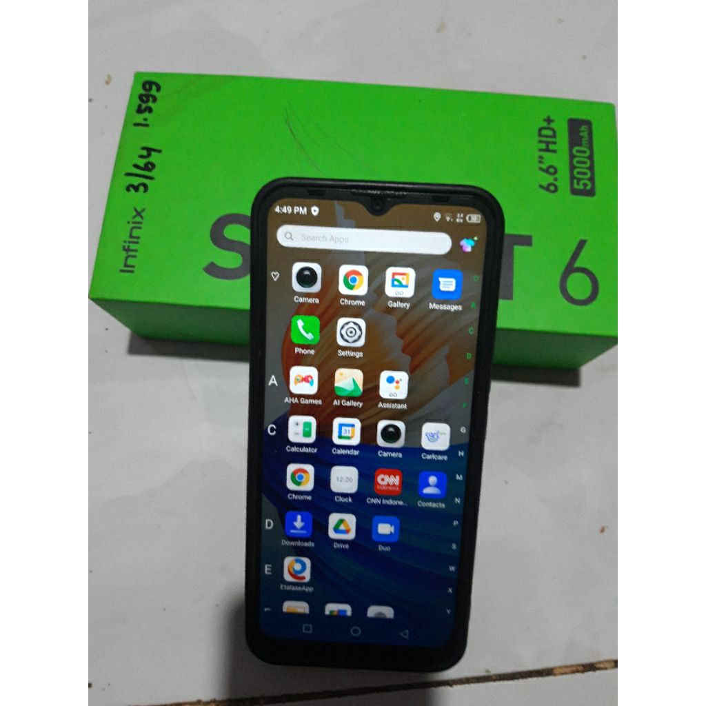 Hp Second Termurah Infinix Smart 6 Ram 3 Internal 64 / Handphone Second Murah