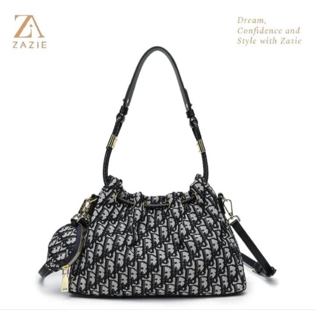 ZAZIE TAS JL-2032 TAS SELEMPANG WANITA FASHION TENUN TERBANG BESAR SERBAGUNA