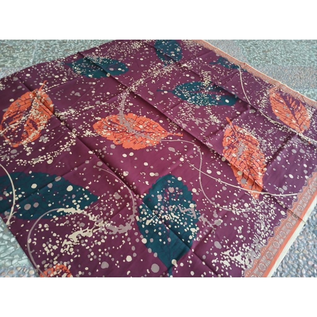 batik ecoprint daun bahan katun halus proses handprinting