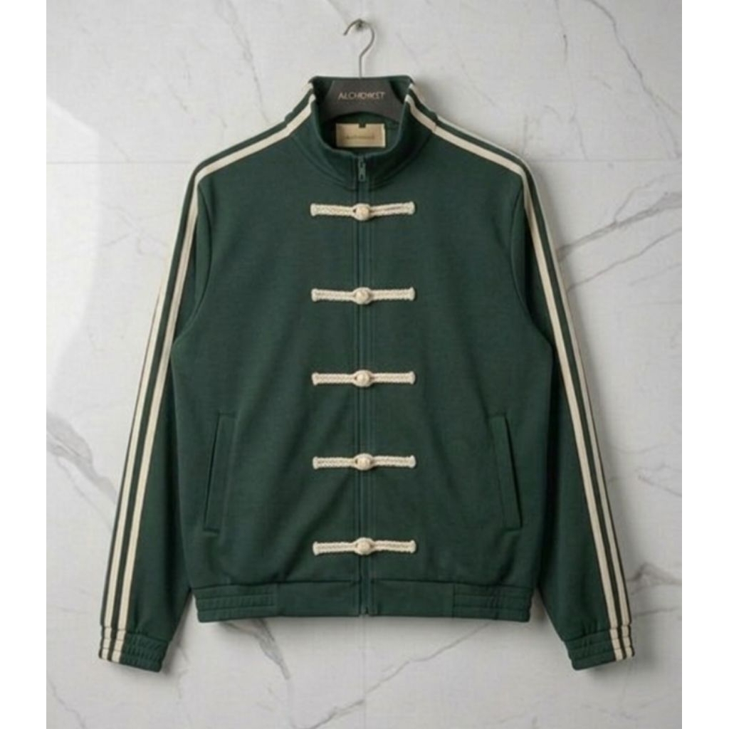 PROMO TRACKTOP CHEONGSAM CNY hijau tua|| casual || pria wanita || fleece cotton 280-290gsm || viral 
