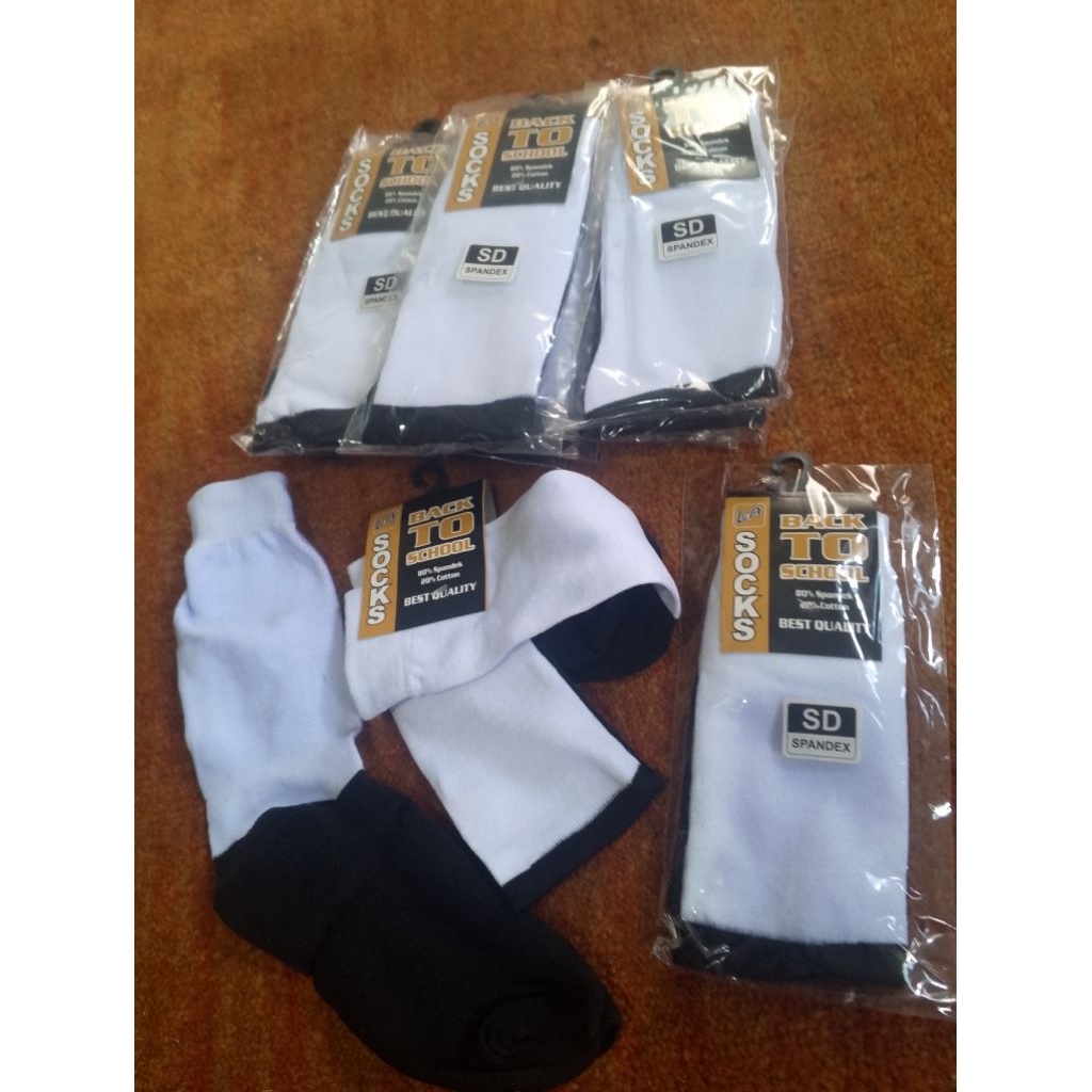 Paket Usaha Eceran Grosiran KAOS KAKI SD SMP SMA 10 Lusin 120 Pasang Kaos kaki import