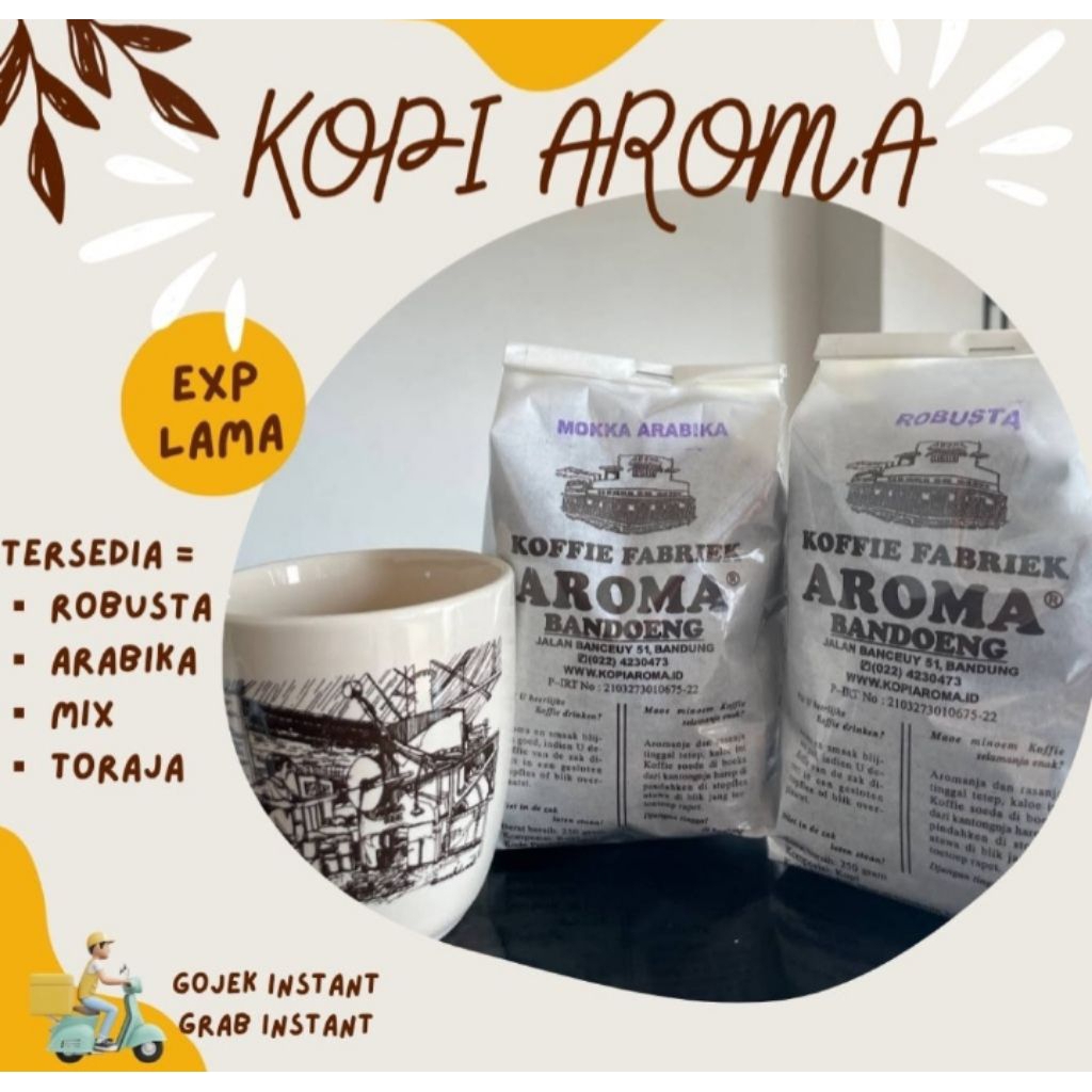 Kopi Coffee Koffie Arabika Robusta AROMA Bandung Original/Kopi Bubuk Khas Bandung