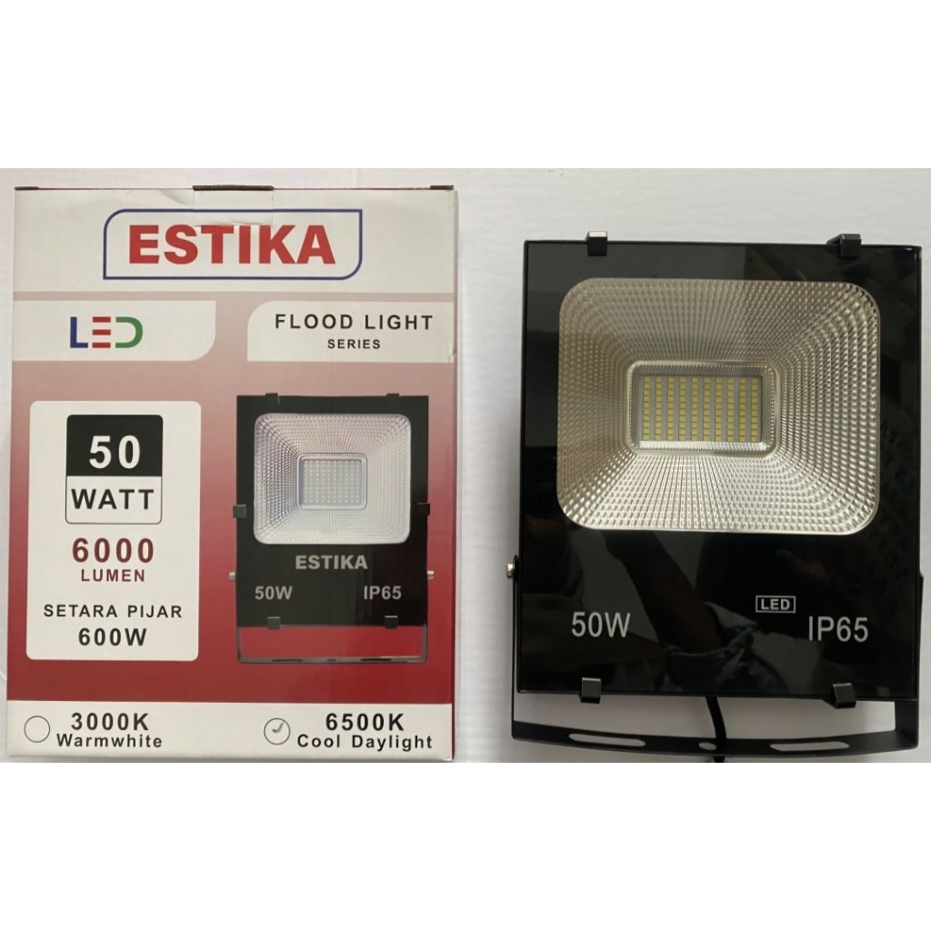 Lampu Flood Light LED 50W 50Watt Sorot Estika / Visicom Floodlight 50 Watt PUTIH / KUNING