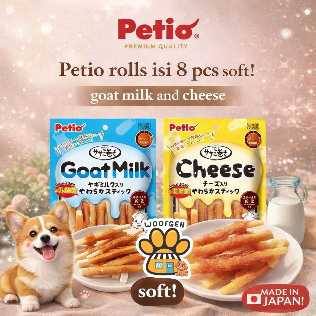 snack anjing petio rolls susu atau keju JEPANG tekstur SOFT