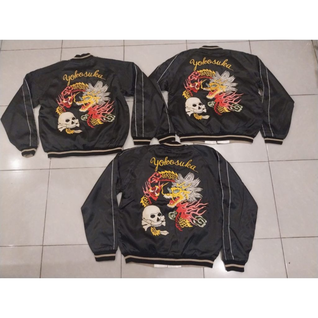 VINTAGE SOUVENIR JACKET SUKAJAN TAILOR TOYO NEW WITH TAG 57 X 67 CM