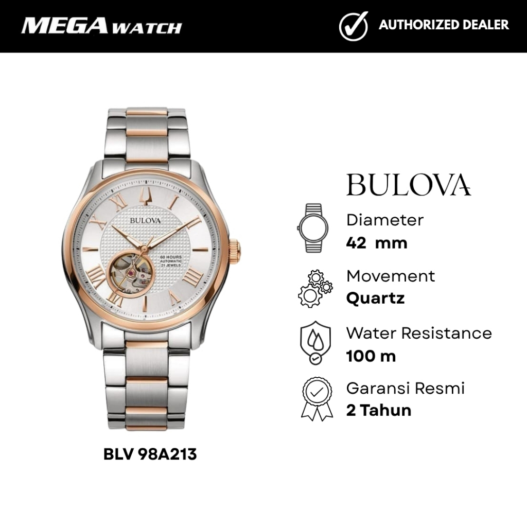 Jam Tangan BULOVA Pria Original BLV 98A213