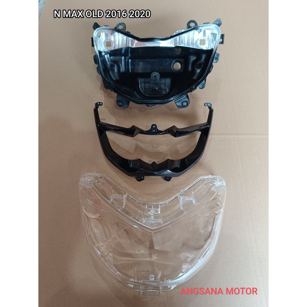 Headlamp Lampu Depan Nmax Old kosongan mika + Batok Frame Nmax Old 155 2016 2020