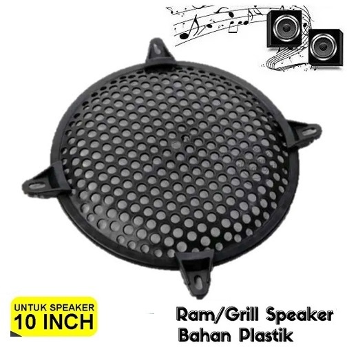 Ram Speaker 10" Plastik / Grill Speaker 10" Plastik Bulat + Catokan