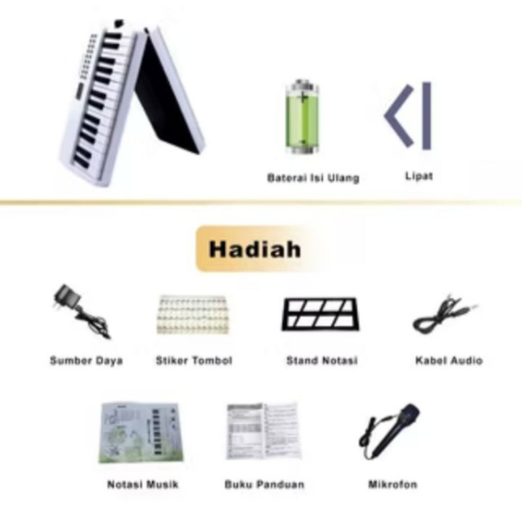 Piano Lipat 61 Tuts portable bisa dicas