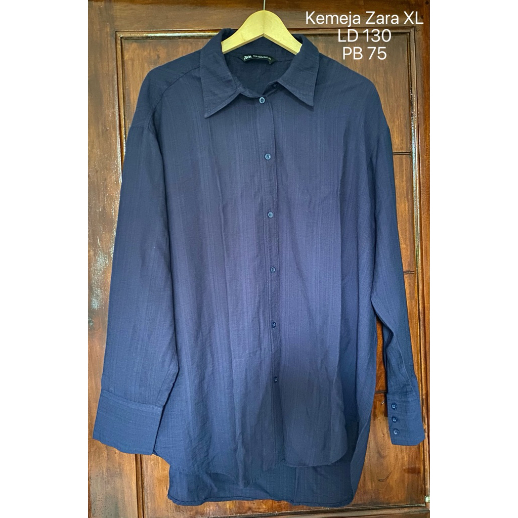 PL Kemeja Oversize Zara Navy