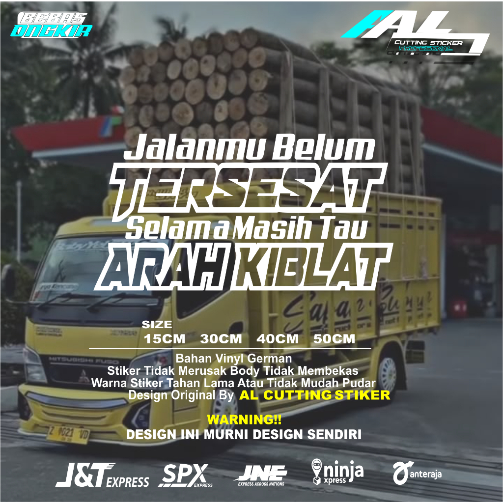 Sticker Kaca Kata Kata Jalanmu Belim Tersesat Cuting stiker bak belakang pick up
