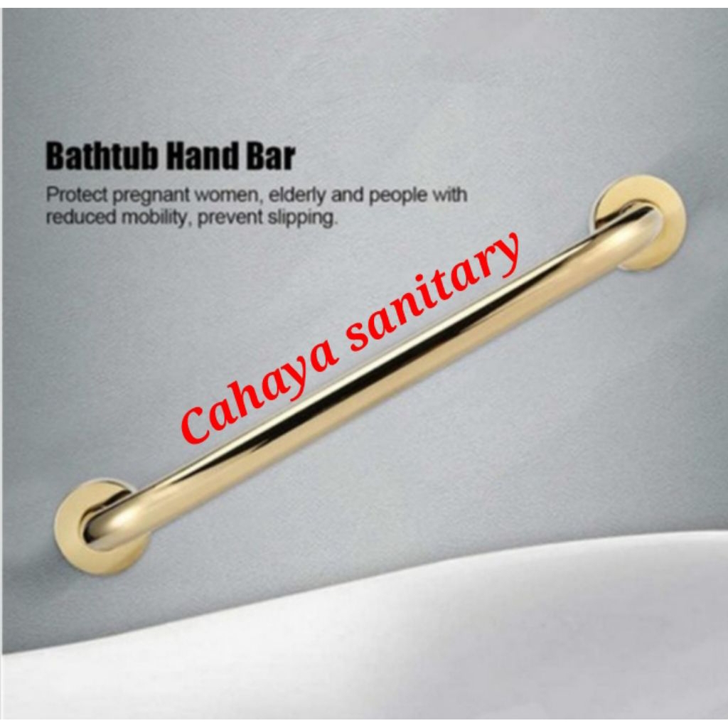 Grab bar stainless gold emas / Pegangan kamar mandi stainless gold emas